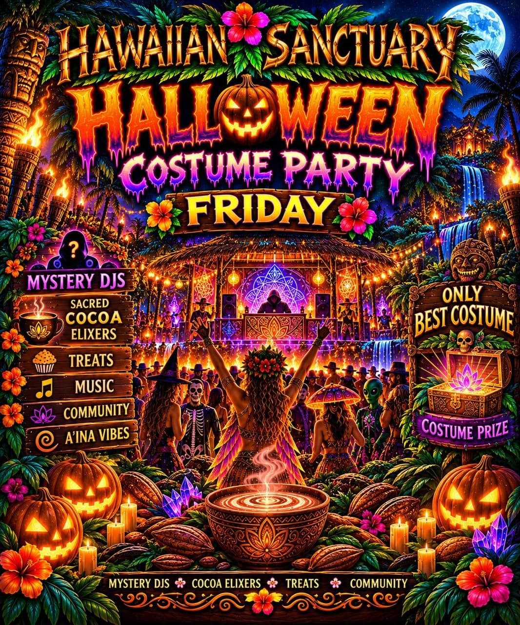 Hawaiian Sanctuary Halloween Costume Party