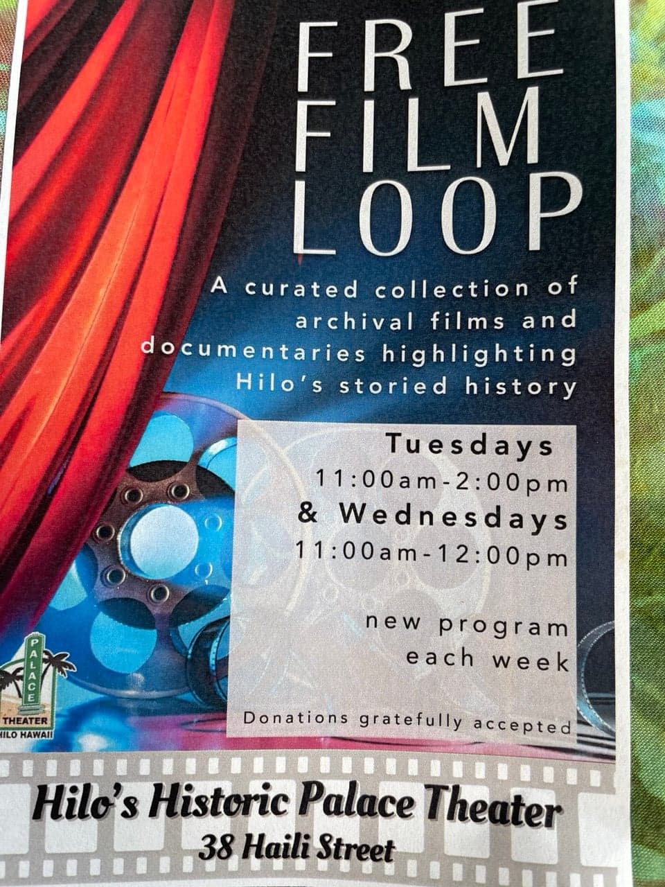 Free Film Loop at Hilo Palace Theater (Tuesdays)