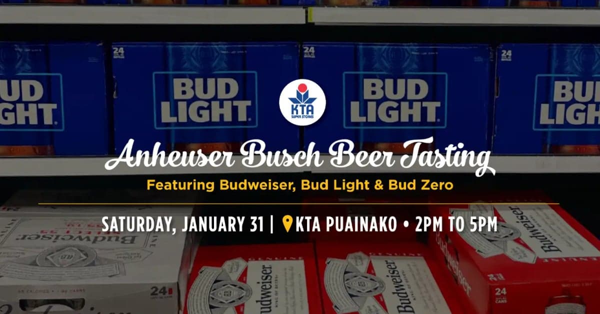 Anheuser Busch Beer Tasting at KTA Puainako