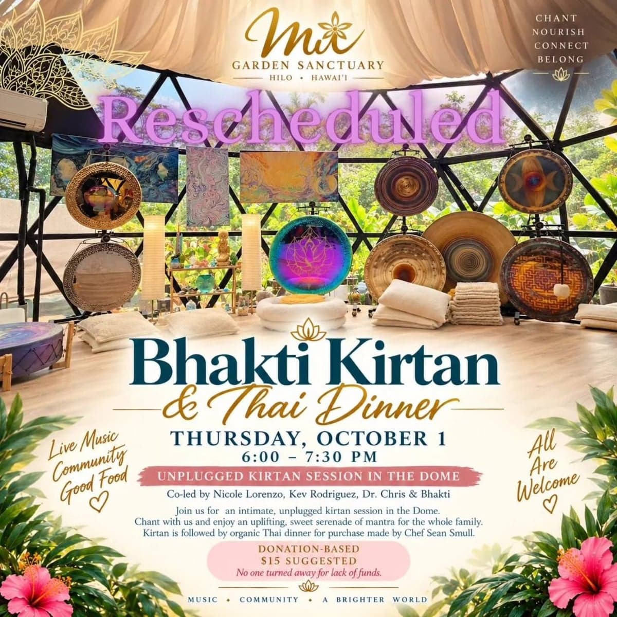 Bhakti Kirtan & Thai Dinner at Mu Garden Sanctuary