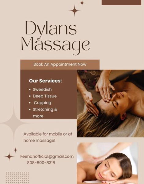 Marketplace thumbnail for Dylans Massage Services