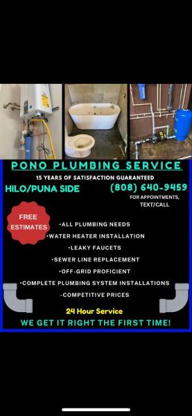 Marketplace thumbnail for PONO PLUMBING SERVICE