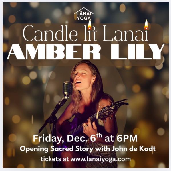 Event thumbnail for Candle lit Lanai Yoga with Amber Lily