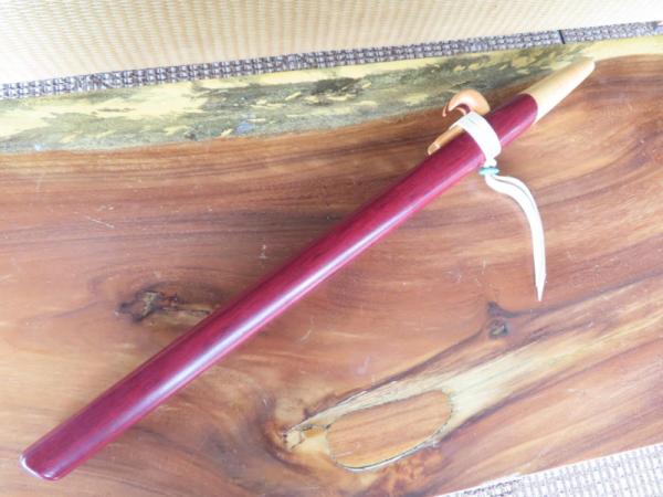 Marketplace thumbnail for Professional Quality Native American Flute Key of E, 432hz - Purple Heart and Maple