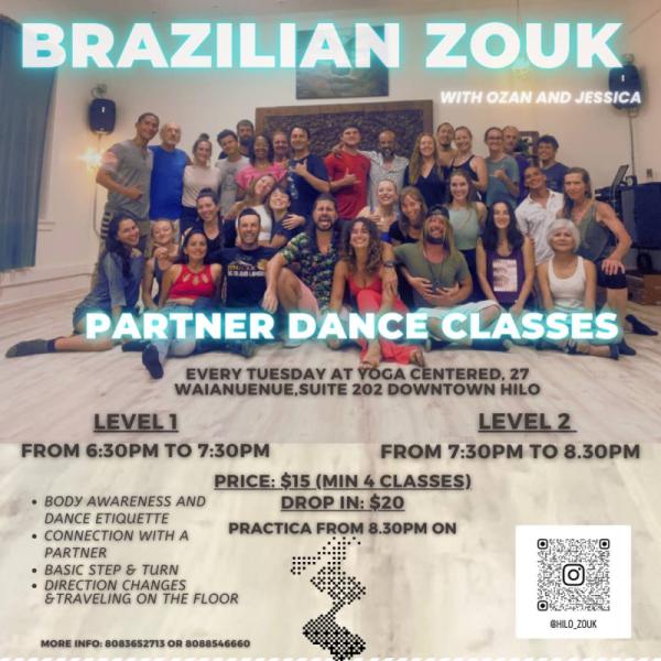 Event thumbnail for Brazilian Zouk Partner Dance Classes