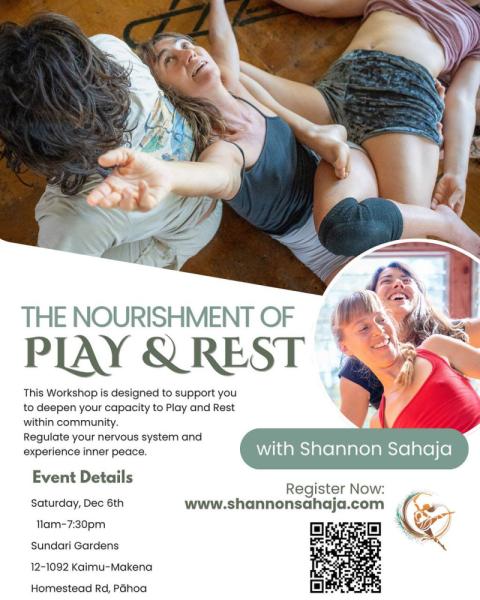 Event thumbnail for The Nourishment of Play & Rest Workshop