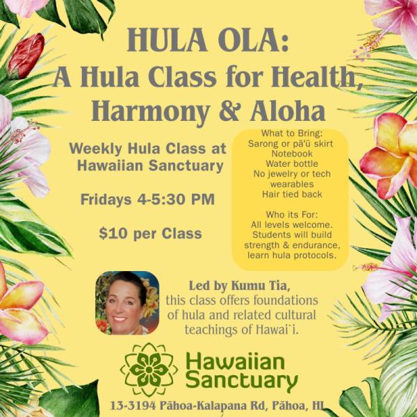 Event thumbnail for HULA OLA - Hula Class for Health and Wellness