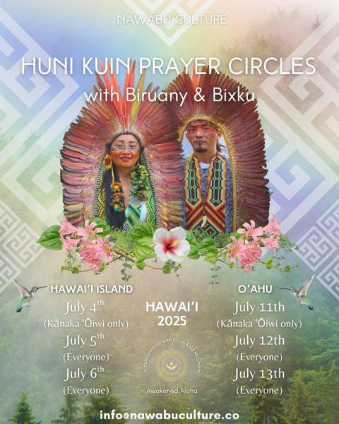 Event thumbnail for NAWABU CULTURE HUNI KUIN PRAYER CIRCLES with Biruany & Bixku
