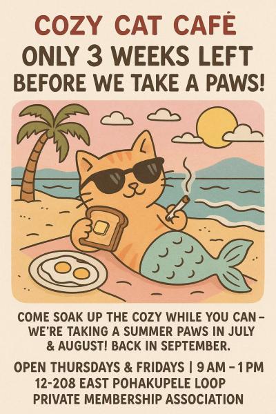 Event thumbnail for Cozy Cat Café Summer Break