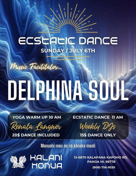 Event thumbnail for KALANI ECSTATIC DANCE with DELPHINA SOUL