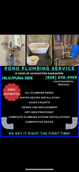 Marketplace thumbnail for Pono Plumbing Service