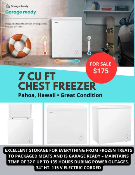 Marketplace thumbnail for Garage Ready Chest Freezer for Sale