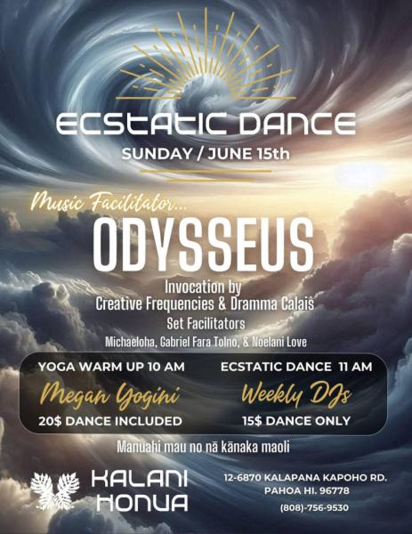 Event thumbnail for Kalani Ecstatic Dance with Odysseus