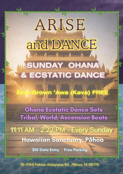 Event thumbnail for ARISE and DANCE: Sunday Ohana & Ecstatic Dance