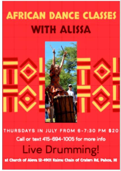 Event thumbnail for African Dance Classes with Alissa
