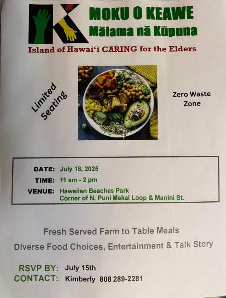 Event thumbnail for Mālama nā Kūpuna - Caring for the Elders