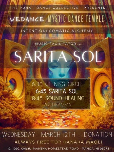 Event thumbnail for WeDance Welcomes SARITA SOL