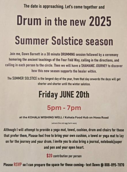 Event thumbnail for Summer Solstice Drumming Session and Shamanic Journey