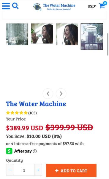 Marketplace thumbnail for Mint Machine - The Water Machine