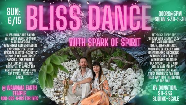 Event thumbnail for Bliss Dance and Sound Bath with Spark of Spirit