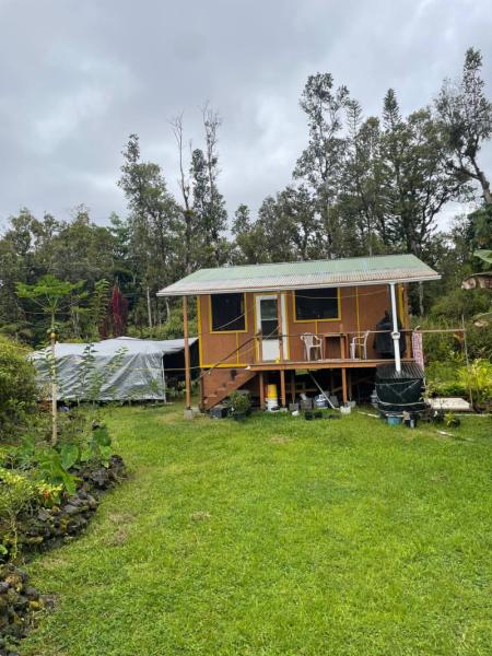 Marketplace thumbnail for The Saffron Finch Eco Cottage is available for short term lease August 1 -October 31, with potential for longer. This gardener’s paradise is a stand alone 2 room cabin is on a private acre lot in leilani estates. Newly built, mold free.