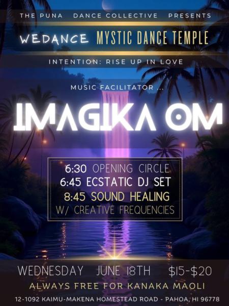 Event thumbnail for WeDance Welcomes IMAGIKA OM with Sound Healing by CREATIVE FREQUENCIES
